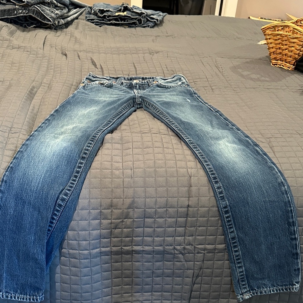 True Religion Relaxed Fit Blue Jeans